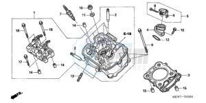 NT700VAA UK - (E / ABS MKH) drawing FRONT CYLINDER HEAD