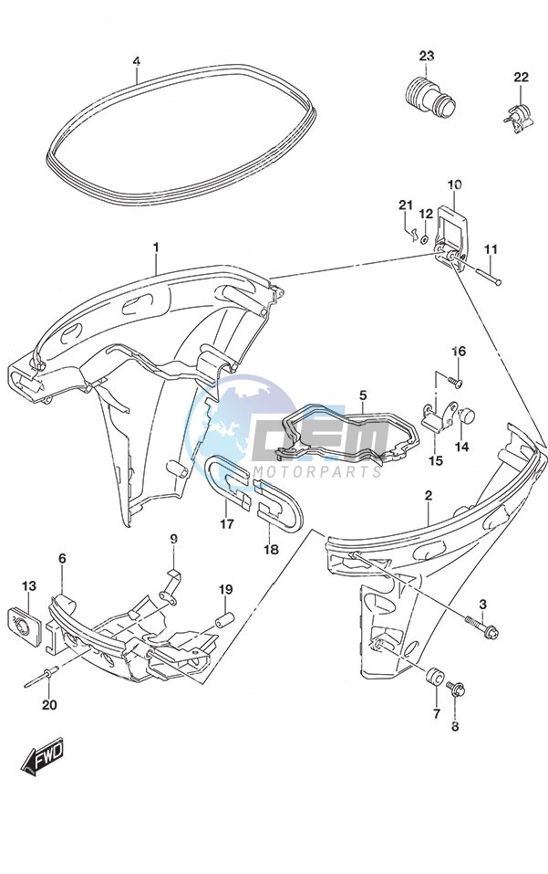 Side Cover Tiller Handle w/Power Tilt