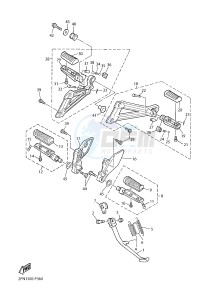 XJR1300C XJR 1300 (2PN1) drawing STAND & FOOTREST