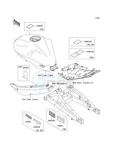 EX 650 A [NINJA 650R] (A6F-A8F) A8F drawing LABELS