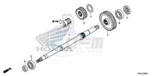 TRX500FE1G TRX500 Europe Direct - (ED) drawing FINAL SHAFT