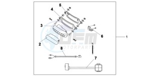 XL1000V9 Europe Direct - (ED) drawing REAR FOG LIGHT KIT