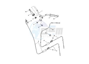 YQ AEROX 50 drawing STEERING HANDLE- CABLE