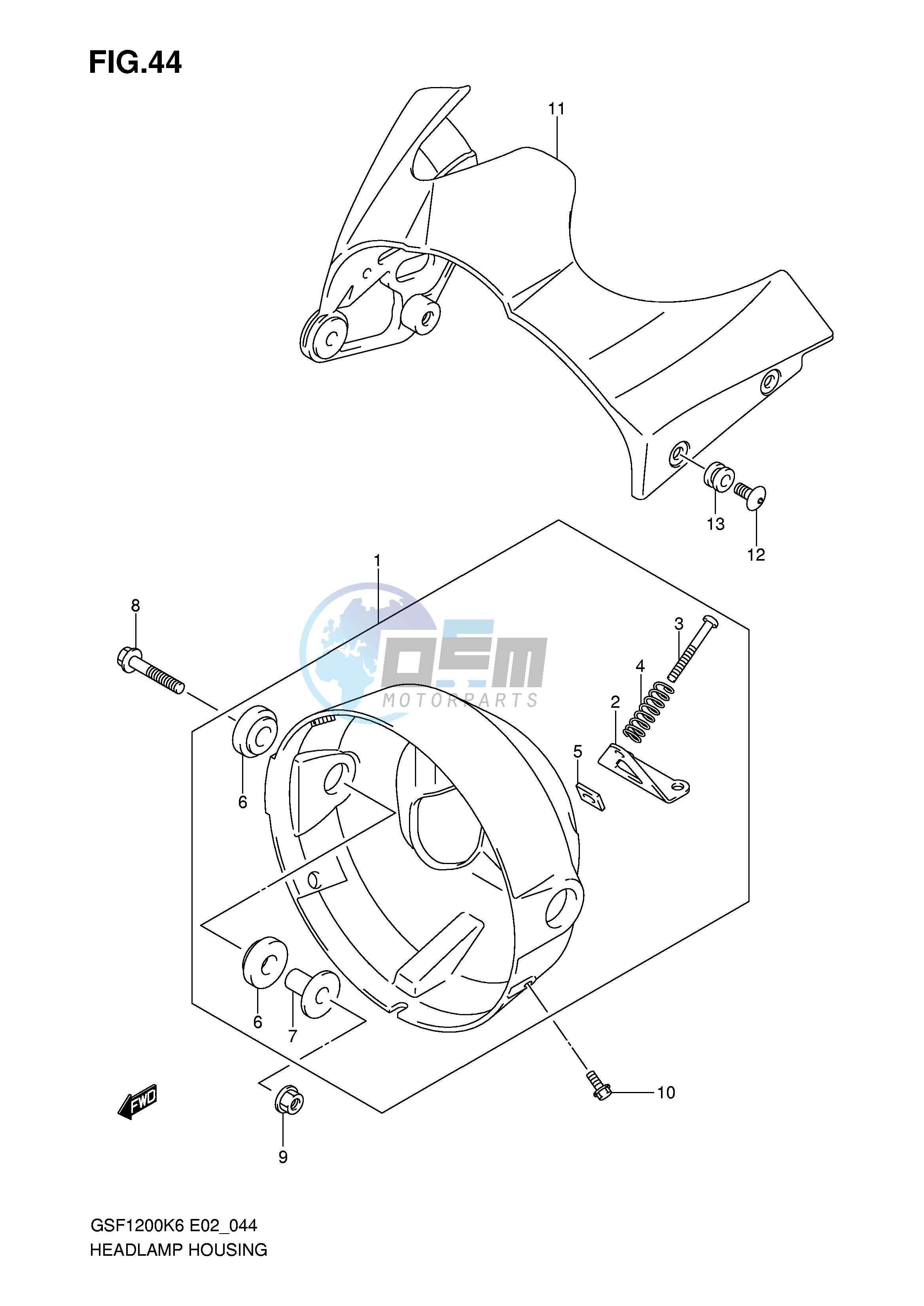 HEADLAMP HOUSING (GSF1200 A)