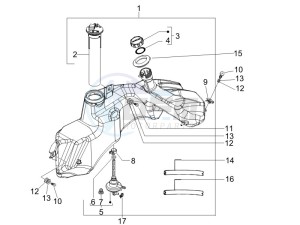 Granturismo 125 L E3 drawing Fuel Tank