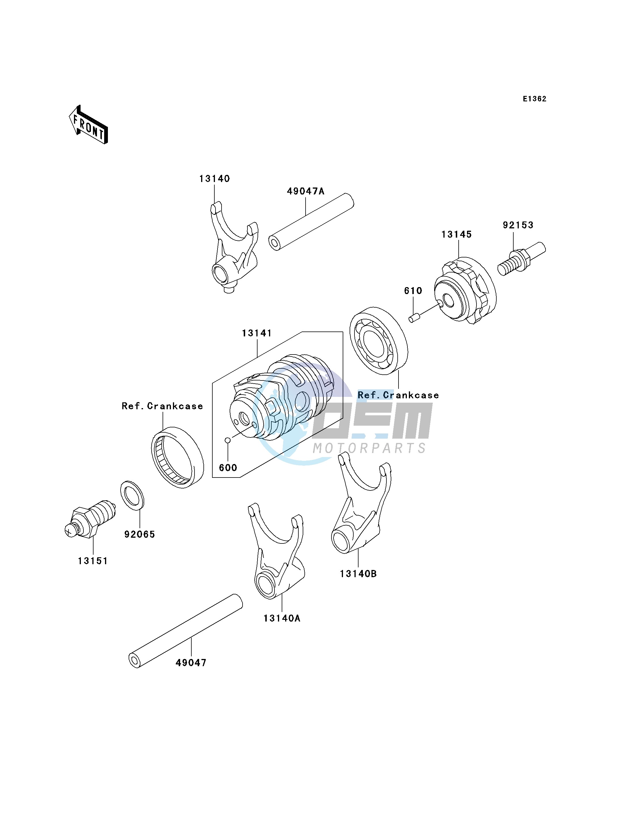 GEAR CHANGE DRUM_SHIFT FORK-- S- -