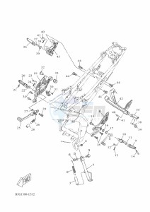 YZF125-A YZF-R125 (B5G6) drawing STAND & FOOTREST