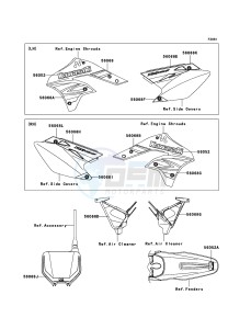 KX450F KX450D8F EU drawing Decals