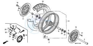 XL1000V9 F / CMF drawing FRONT WHEEL