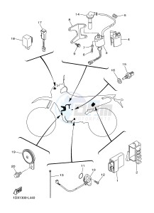 WR450F (1DXA) drawing ELECTRICAL 1