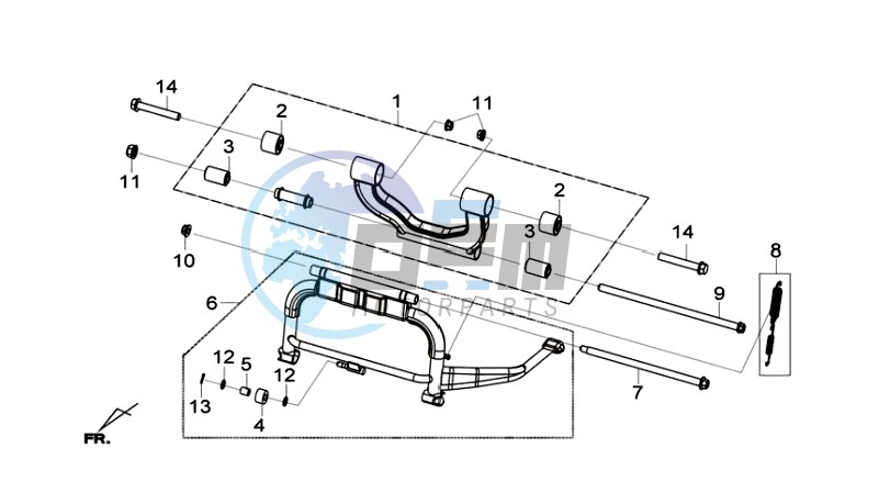 CENTRAL STAND -SIDE STAND- KICKSTARTER PEDAL