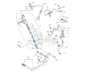 XJ6-NA ABS 600 drawing REAR MASTER CYLINDER