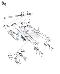 KX 125 A [KX125] (A6) [KX125] drawing SWING ARM -- 80 A6- -