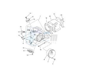 YP R X-MAX SPORT 250 drawing CYLINDER AND HEAD