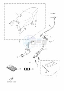 TRACER 7 MTT690 (B4T2) drawing SEAT