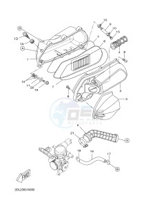 YPR250RA XMAX 250 ABS EVOLIS 250 ABS (2DLA 2DLA) drawing INTAKE 2