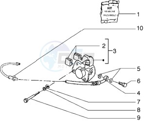 Runner 50 drawing Front brake piping-Front breke caliper