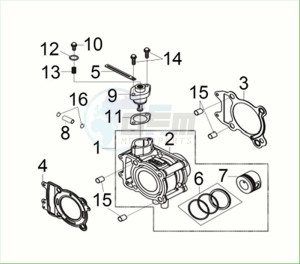 CRUISYM a 125 (LV12W3Z1-EU) (E5) (M3) drawing CYLINDER