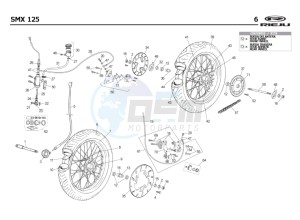 SMX-125-4T-BLUE drawing WHEEL - BRAKES