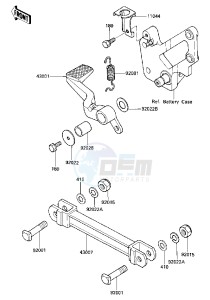 ZX 600 A [NINJA 600] (A1-A2) [NINJA 600] drawing BRAKE PEDAL_TORQUE LINK