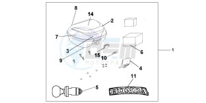 SH125R drawing TOP BOX 35 L PEARL SIENNA RED