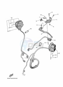 MT-09 SP MTN890D (BAM7) drawing HANDLE SWITCH & LEVER