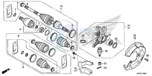 TRX500FM1H TRX500 ED drawing FRONT KNUCKLE/FRONT DRIVE SHAFT