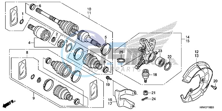 FRONT KNUCKLE/FRONT DRIVE SHAFT