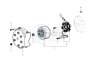 Runner POGGIALI 50 drawing Flywheel magneto