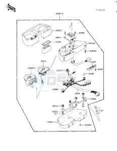 KZ 1100 B [GPZ) (B1-B2) [GPZ) drawing METERS -- KZ1100-B2- -