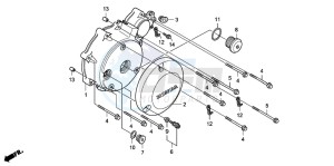 VT750C drawing LEFT CRANKCASE COVER