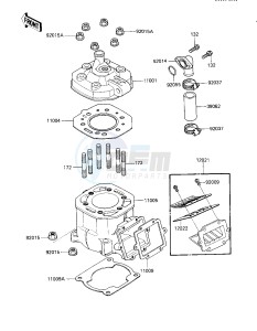 KXT 250 A [TECATE] (A1) [TECATE] drawing CYLINDER HEAD_CYLINDER_REED VALVE -- 84 A1- -