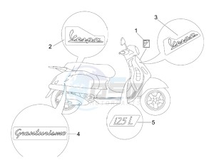 Granturismo 125 L Potenziato drawing Plates - Emblems