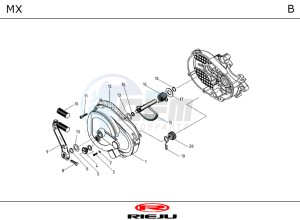 MX-F-D-RED 50 drawing ENGINE  CRANKCASES