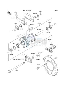 KX65 KX65-A6 EU drawing Rear Hub