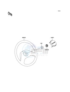 MULE 3000 KAF620G6F EU drawing Steering Wheel