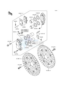 ZX 600 E [NINJA ZX-6] (E4-E6) [NINJA ZX-6] drawing FRONT BRAKE