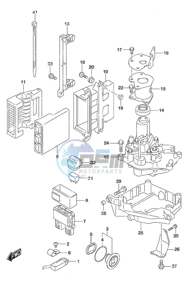 PTT Switch/Engine Control Unit