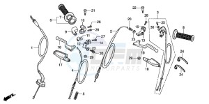 CRF100F drawing HANDLE LEVER/CABLE