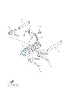 YXZ1000ET YXZ10YEXH YXZ1000R EPS SS (B573) drawing SHIFT CAM & FORK