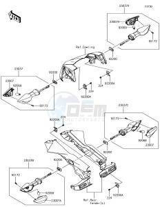 Z650 ER650HHF XX (EU ME A(FRICA) drawing Turn Signals