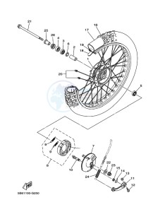 TT-R110E (B51P) drawing FRONT WHEEL