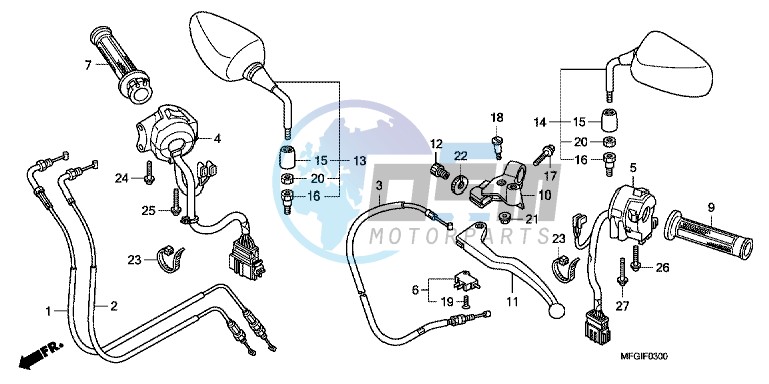 HANDLE LEVER/ SWITCH/ CABLE