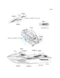 JT 1500 B [ULTRA 250X] (B7F-B8F) B8F drawing DECALS-- BLUE- --- B8F- --- US- -