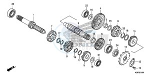 CRF125FE CRF125F Europe Direct - (ED) drawing TRANSMISSION