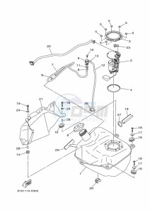 YFM700FWAD YFM70GPXK (B4FA) drawing FUEL TANK