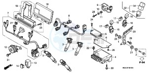 VFR1200FD VFR1200F UK - (E) drawing SUB HARNESS