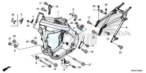 CRF450RG CRF450R Europe Direct - (ED) drawing FRAME BODY