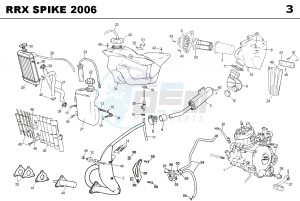 RRX SPIKE 50 drawing EXHAUST,RADIATOR,TANK, AIRFILTER