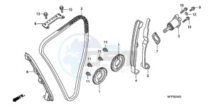 CB1300SA9 UK - (E / ABS BCT MKH MME TWO TY2) drawing CAM CHAIN/TENSIONER